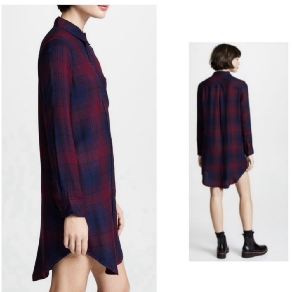 Rails Bianca Plaid Button Shirt Dress Size Medium